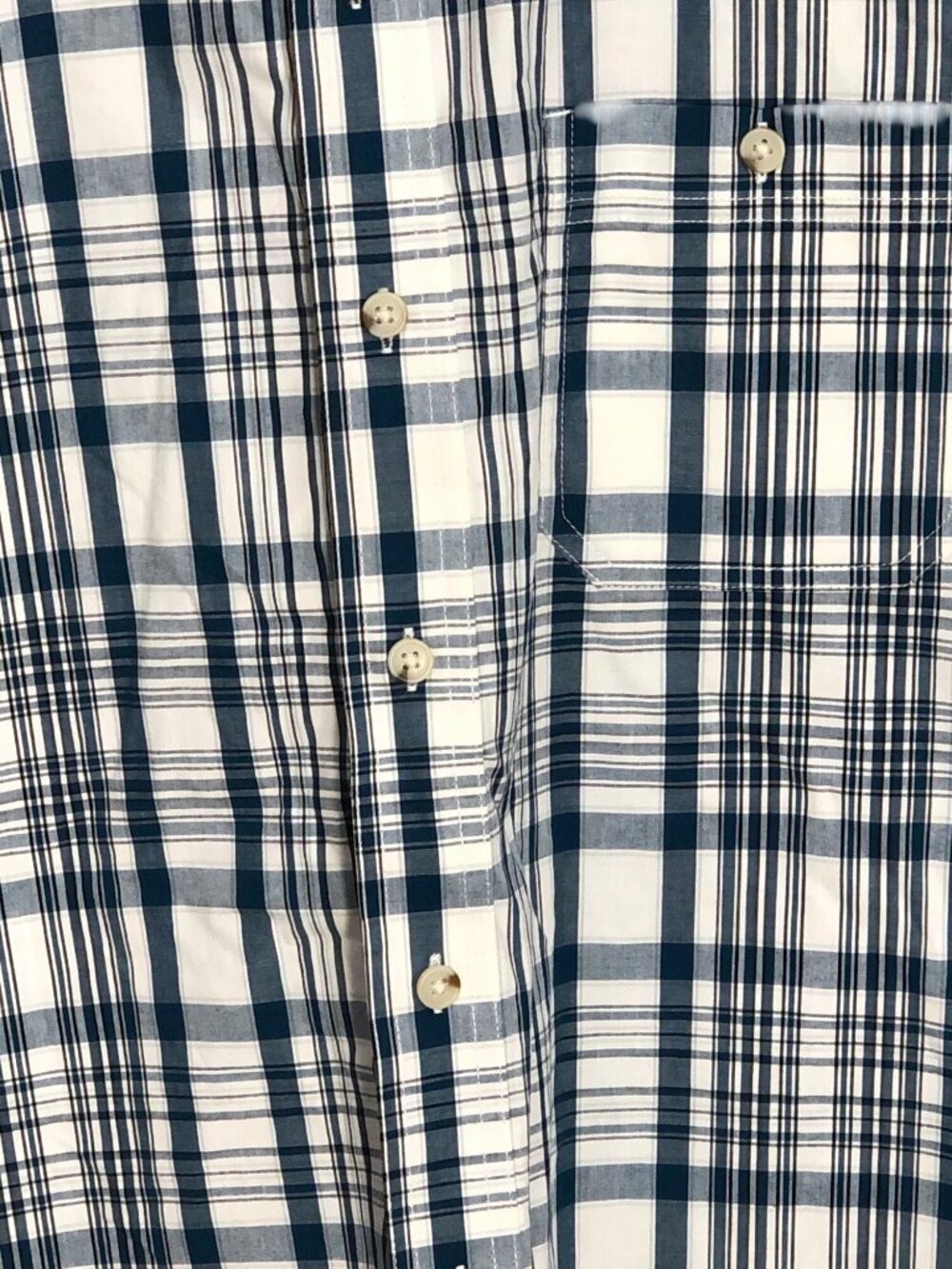 Blue Mountain Button Up Shirt Mens L Long Sleeve Plaid Navy Blue - Picture 5 of 8